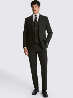 Best MOSS Charcoal Tailored Performance Suit Jacket