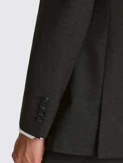 Best MOSS Charcoal Tailored Performance Suit Jacket