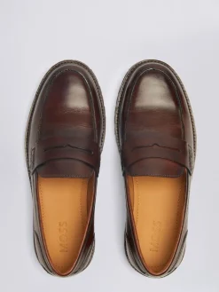 New MOSS Camden Chunky Loafers Chestnut Brown