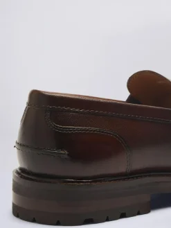 New MOSS Camden Chunky Loafers Chestnut Brown