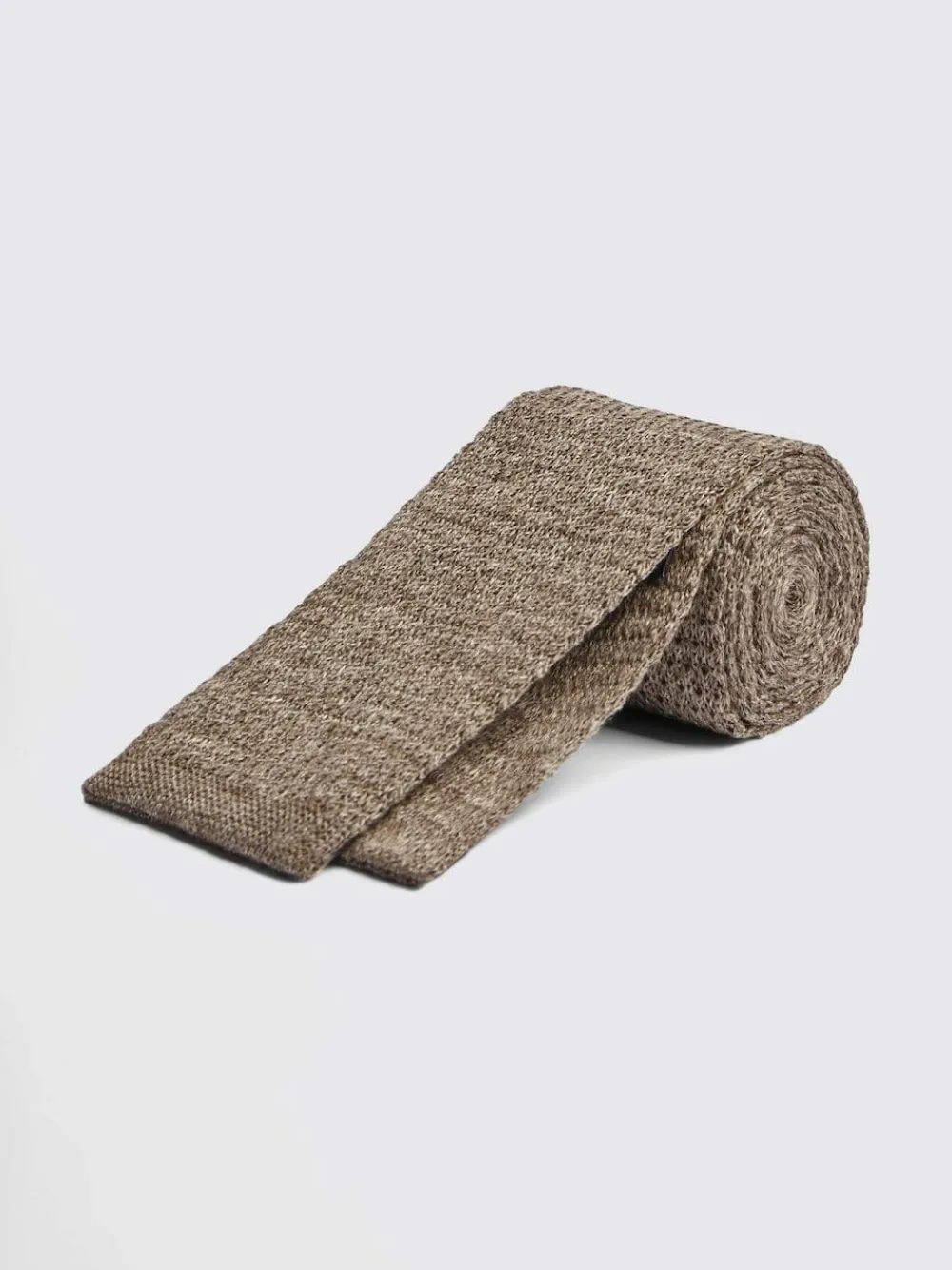 Outlet MOSS Gold Melange Knitted Linen Tie