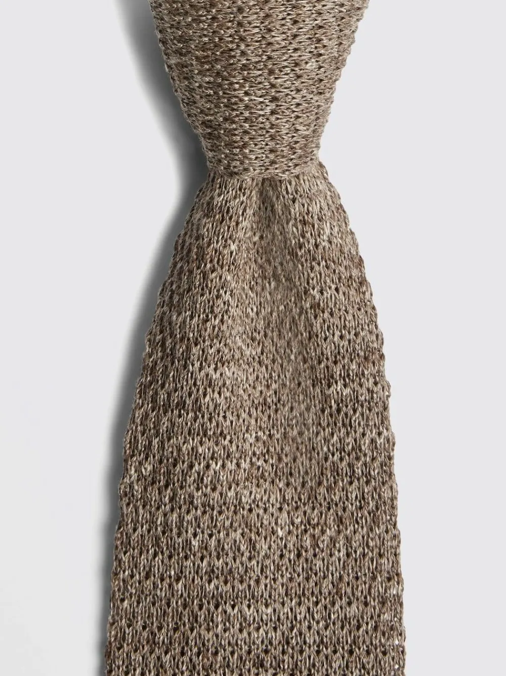Outlet MOSS Gold Melange Knitted Linen Tie