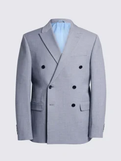 MOSS Slim Double Breasted Stretch Suit Jacket^ Grey Suits