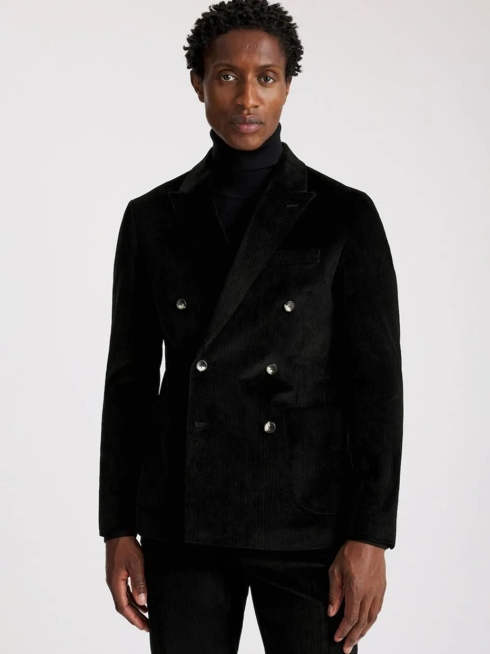 MOSS Slim Corduroy Suit Jacket^ Blue Suits