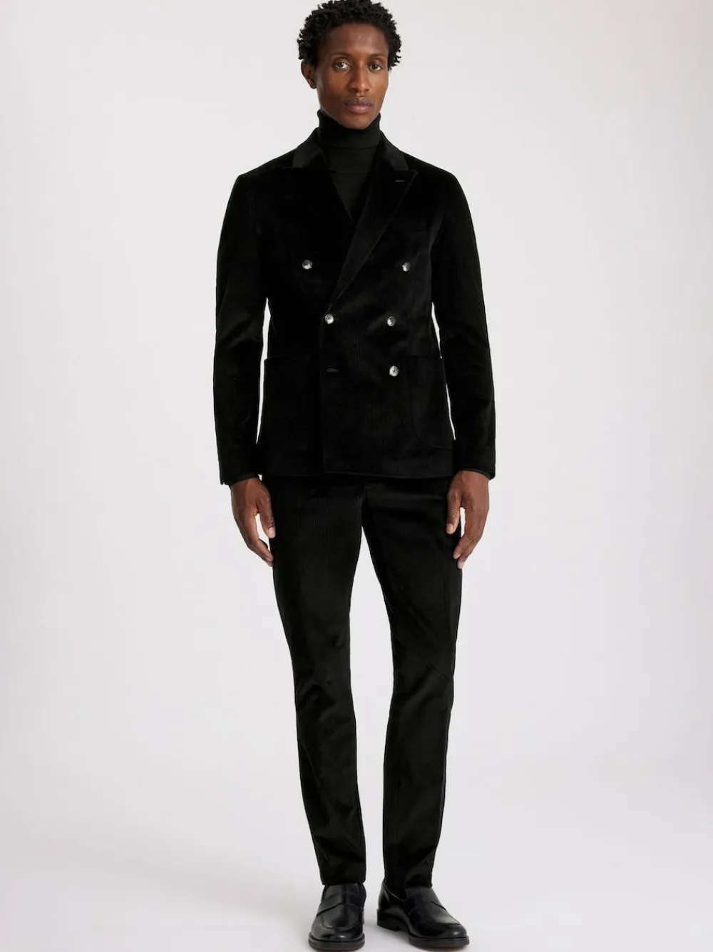 MOSS Slim Corduroy Suit Jacket^ Blue Suits