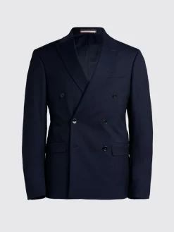 Outlet MOSS Slim Double Breasted Stretch Suit Jacket Ink