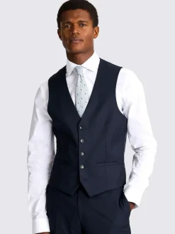 Clearance MOSS Slim Regular Fit Stretch Suit Waistcoat Ink