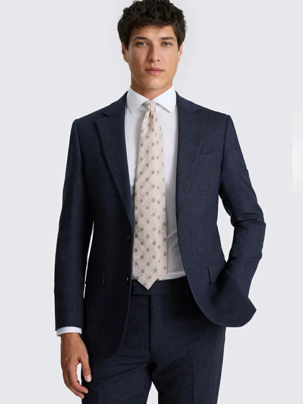 MOSS Tailored Herringbone Suit Jacket^ Blue Suits