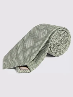 Discount MOSS Light Green Textured Tie