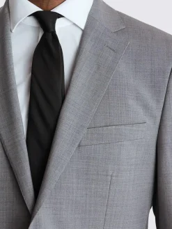 MOSS Light Grey Marl Tailored Performance Suit Jacket^ Grey Suits