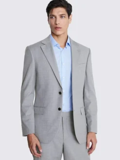 MOSS Regular Fit Stretch Suit Jacket^ Grey Suits