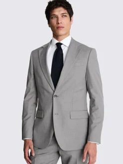Sale MOSS Tailored Regular Fit Stretch Suit Jacket Light Grey