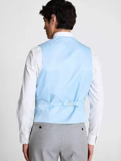 Online MOSS Tailored Regular Fit Stretch Suit Waistcoat Light Grey