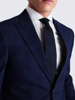 MOSS Navy Check Slim Suit Jacket^ Blue Suits