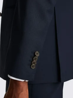 Sale MOSS Navy Tailored Double Breasted Italian Suit Jacket