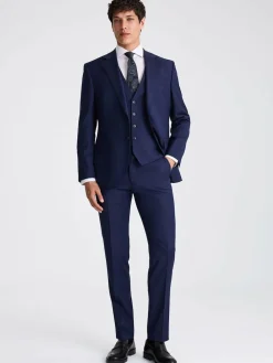 New MOSS Navy Tailored Twill Suit Jacket