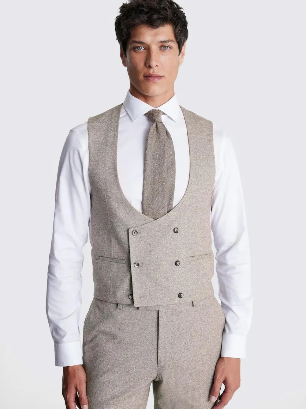 New MOSS Neutral Slim Suit Waistcoat