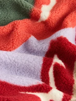 Next Active Printed Borg Jacket Mountain Print