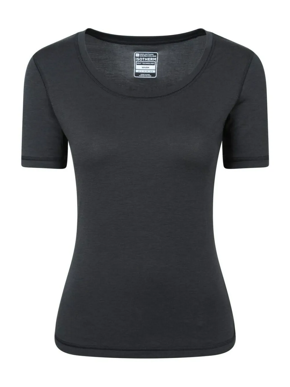 Mountain Warehouse Black Keep The Heat Short Sleeve T-Shirt^Women Thermals