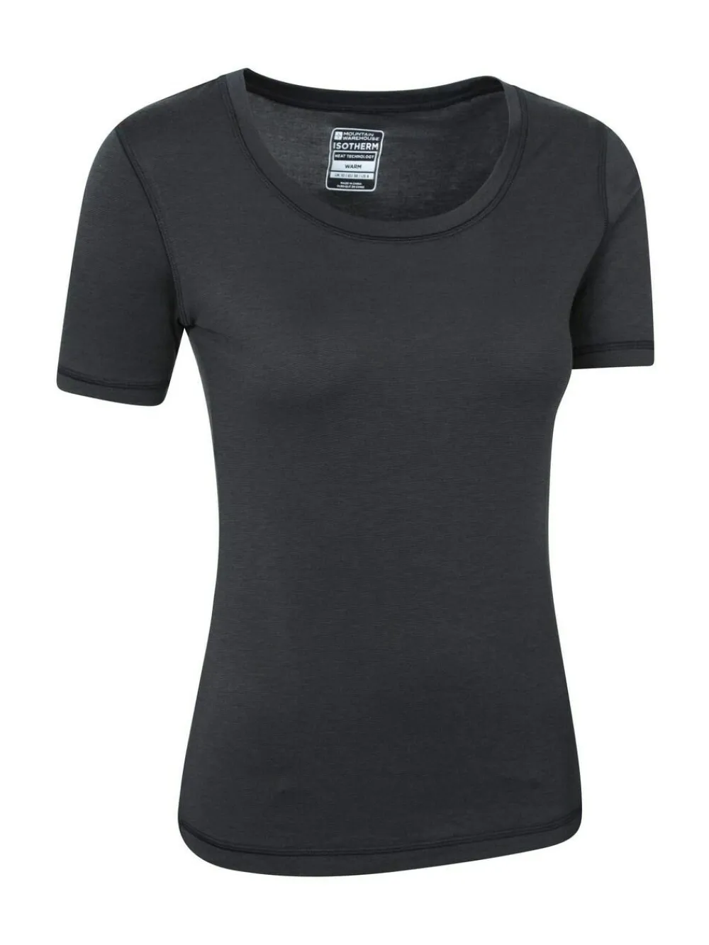Mountain Warehouse Black Keep The Heat Short Sleeve T-Shirt^Women Thermals