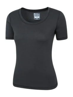 Mountain Warehouse Black Keep The Heat Short Sleeve T-Shirt^Women Thermals