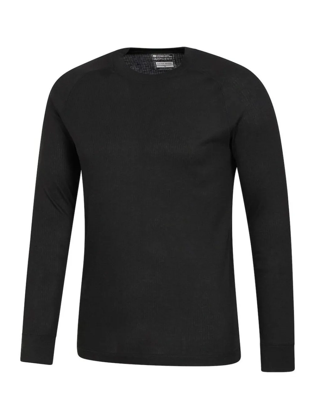 Discount Mountain Warehouse Talus Mens Round Neck Thermal Top Black