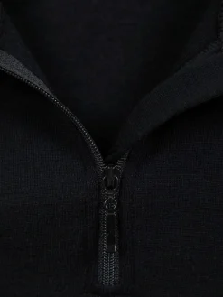 Mountain Warehouse Black Womens Merino Zip Neck Thermal Top^Women Thermals