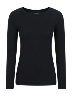 Mountain Warehouse Black Carmel Seamless Ribbed Thermal Top^Women Thermals