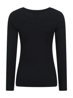 Mountain Warehouse Black Carmel Seamless Ribbed Thermal Top^Women Thermals