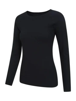 Mountain Warehouse Black Carmel Seamless Ribbed Thermal Top^Women Thermals