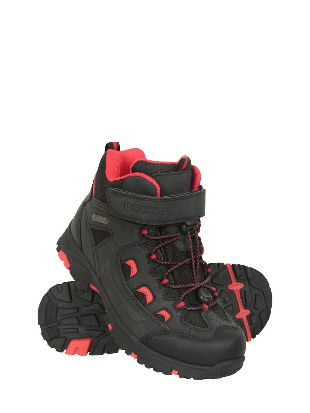 Mountain Warehouse Black Adventurer Kids Adaptive Walking Boots^BOY Baby Boots|Boots