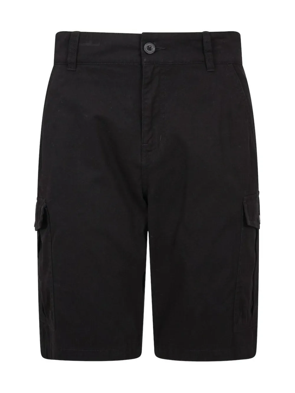 Online Mountain Warehouse Black Mens Lakeside 100% Cotton Cargo Shorts