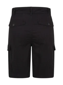 Online Mountain Warehouse Black Mens Lakeside 100% Cotton Cargo Shorts