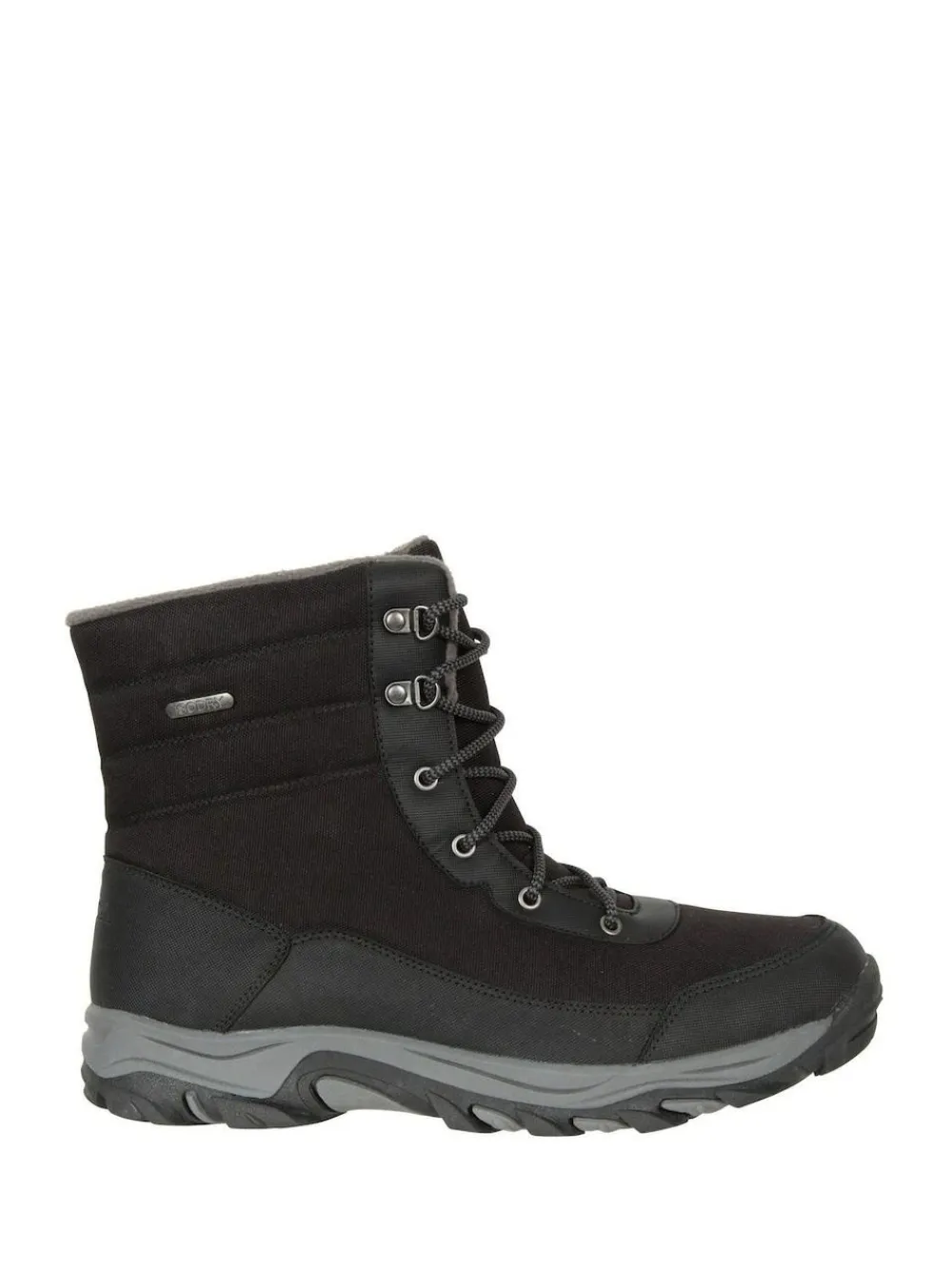 Hot Mountain Warehouse Black Fleece Lined Snow Mens Boots