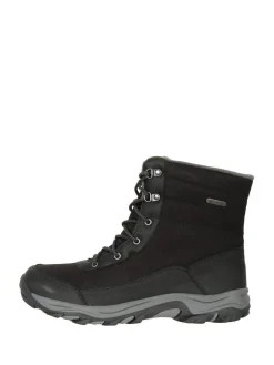 Hot Mountain Warehouse Black Fleece Lined Snow Mens Boots