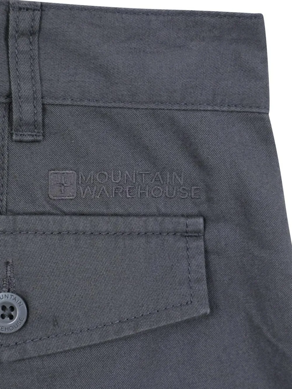 Outlet Mountain Warehouse Black/Grey Mens Lakeside 100% Cotton Cargo Shorts