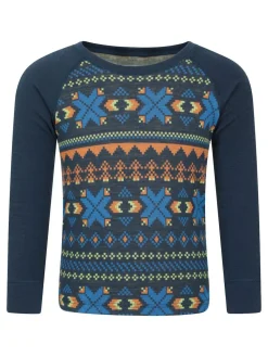 Clearance Mountain Warehouse Jacquard Merino Base Layer Set Blue