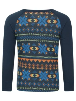 Clearance Mountain Warehouse Jacquard Merino Base Layer Set Blue