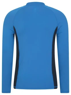 New Mountain Warehouse Mens Long Sleeve Rash Vest Blue