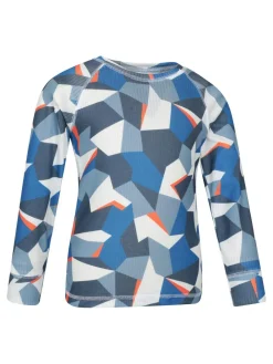 Sale Mountain Warehouse Blue Talus Printed Baselayer-Top & Pants Set
