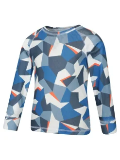 Sale Mountain Warehouse Blue Talus Printed Baselayer-Top & Pants Set