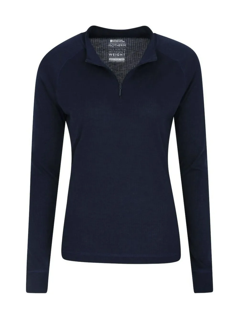 Outlet Mountain Warehouse Talus Womens Zip Neck Thermal Top Blue
