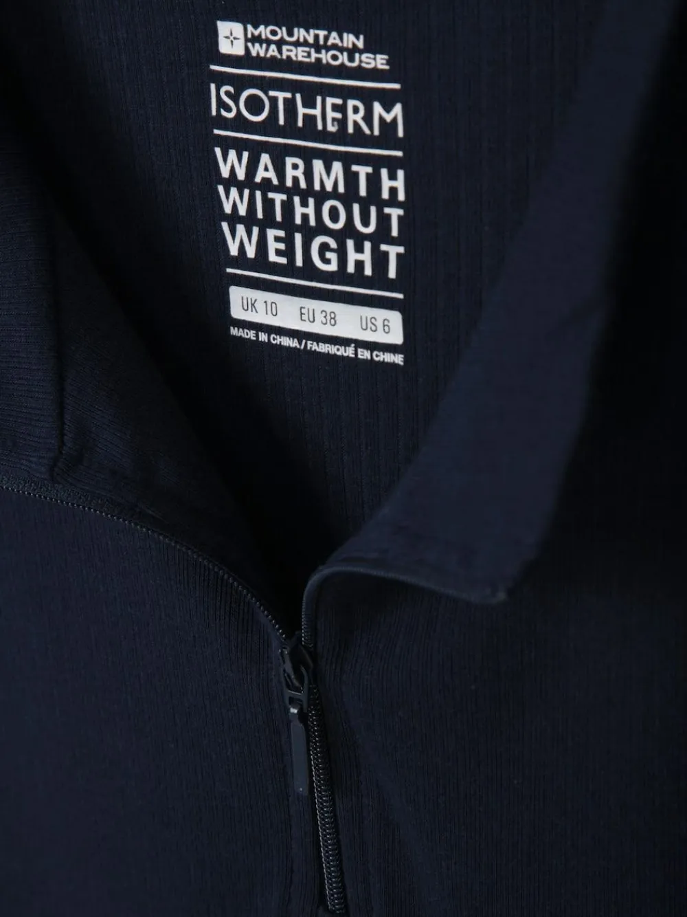 Outlet Mountain Warehouse Talus Womens Zip Neck Thermal Top Blue