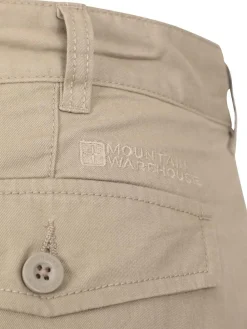 Mountain Warehouse Cream Mens Lakeside 100% Cotton Cargo Shorts