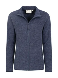 Discount Mountain Warehouse Womens Snowdon Melange II Full-Zip Fleece Dark Blue
