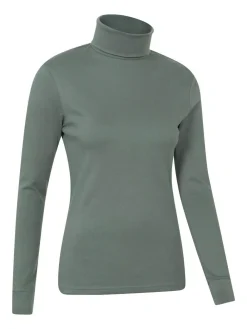 Outlet Mountain Warehouse Maribel Cotton Roll Neck Top Green