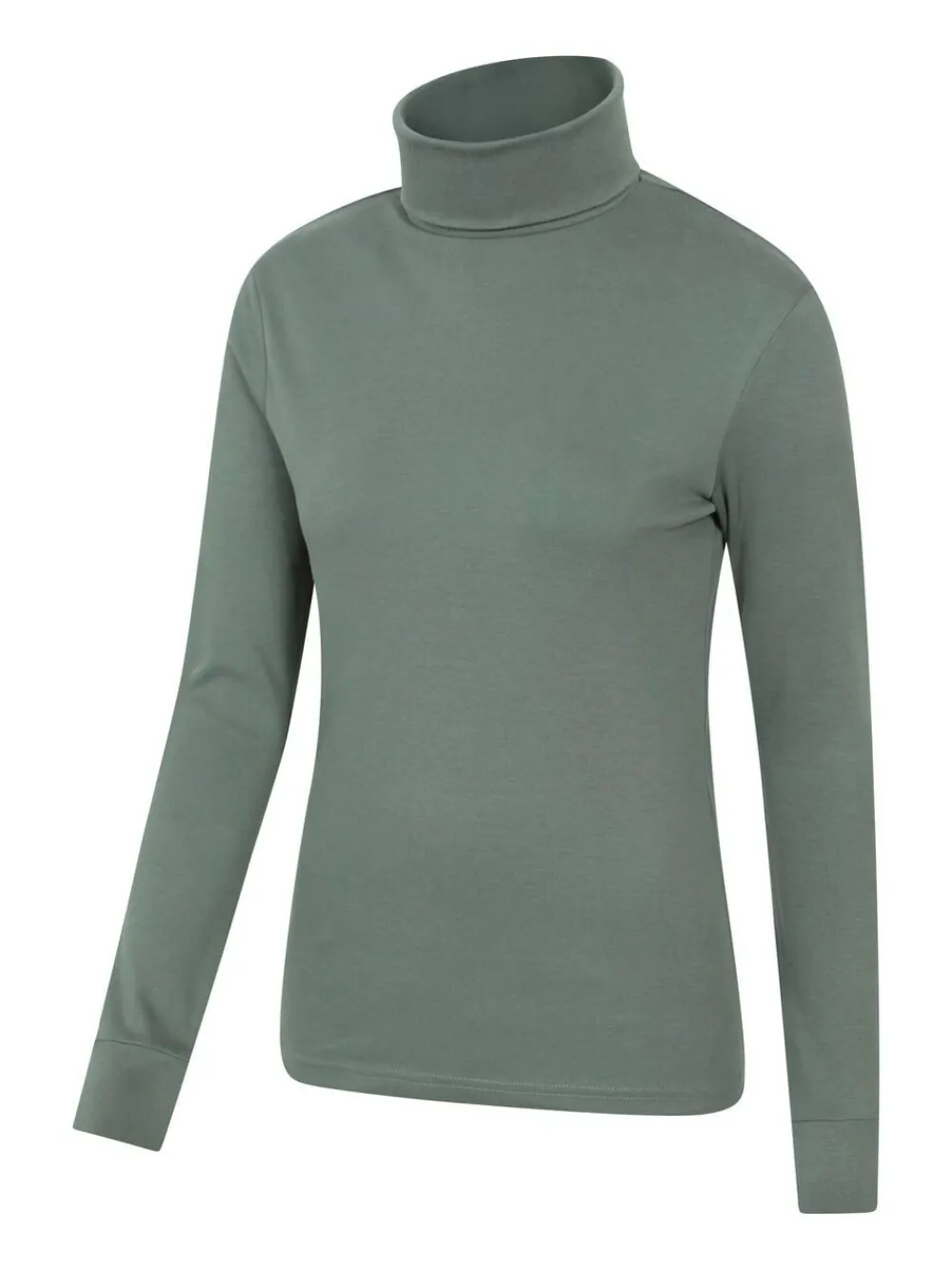 Outlet Mountain Warehouse Maribel Cotton Roll Neck Top Green