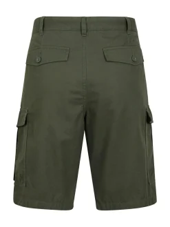 Discount Mountain Warehouse Green Mens Lakeside 100% Cotton Cargo Shorts