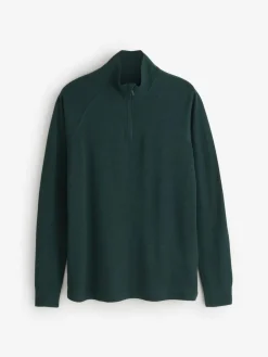 Mountain Warehouse Green Merino II Mens Zip Neck Base Layer Top^ Thermals