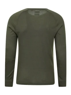 Mountain Warehouse Talus Mens Thermal Top & Joggers Set Green